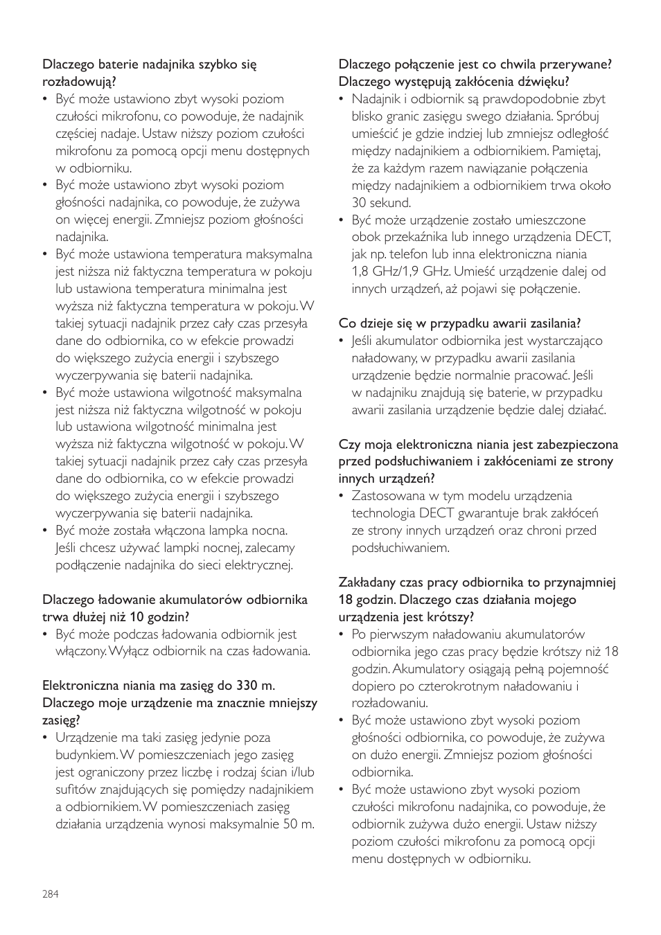 Philips AVENT Vigilabebés DECT User Manual | Page 284 / 460