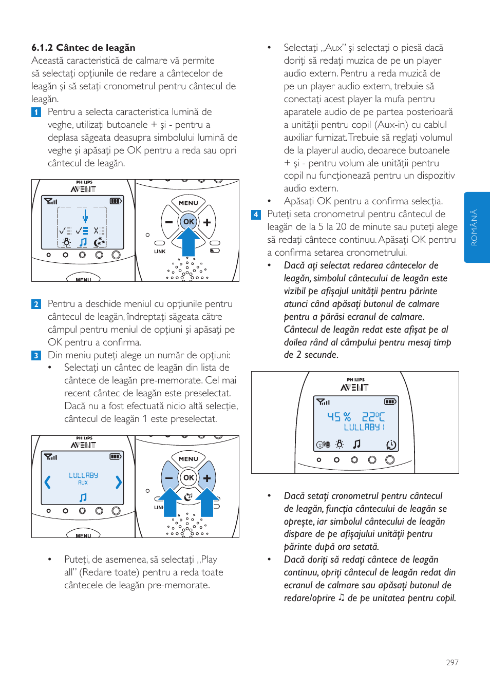 Philips AVENT Vigilabebés DECT User Manual | Page 297 / 460