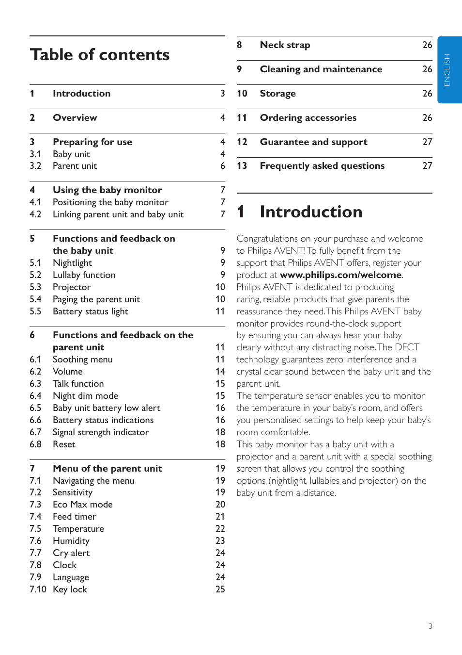 Philips AVENT Vigilabebés DECT User Manual | Page 3 / 460