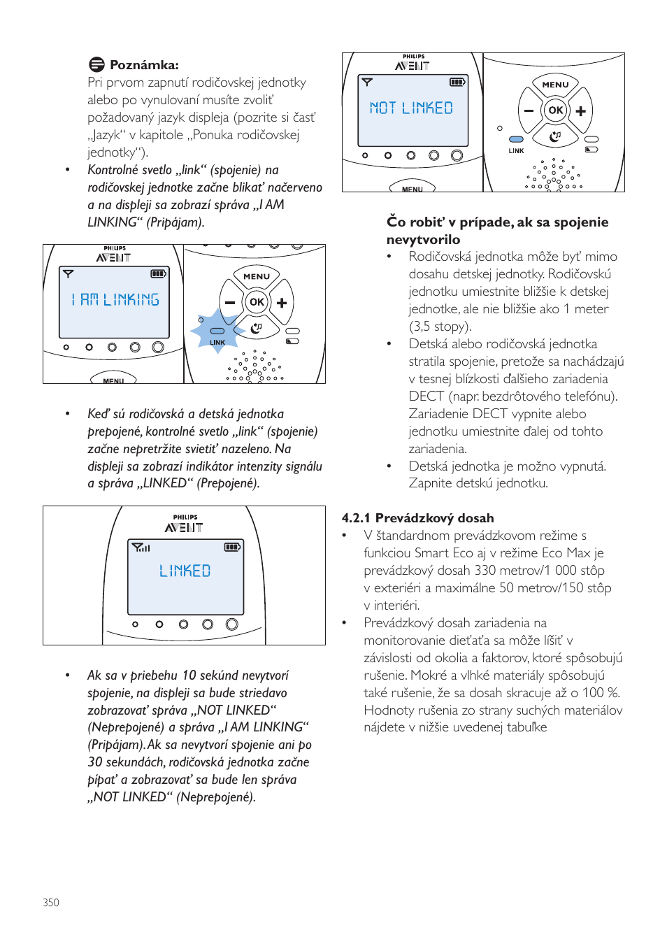 Philips AVENT Vigilabebés DECT User Manual | Page 350 / 460