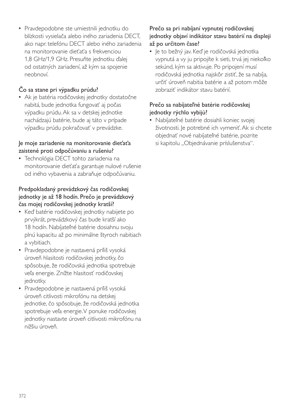 Philips AVENT Vigilabebés DECT User Manual | Page 372 / 460