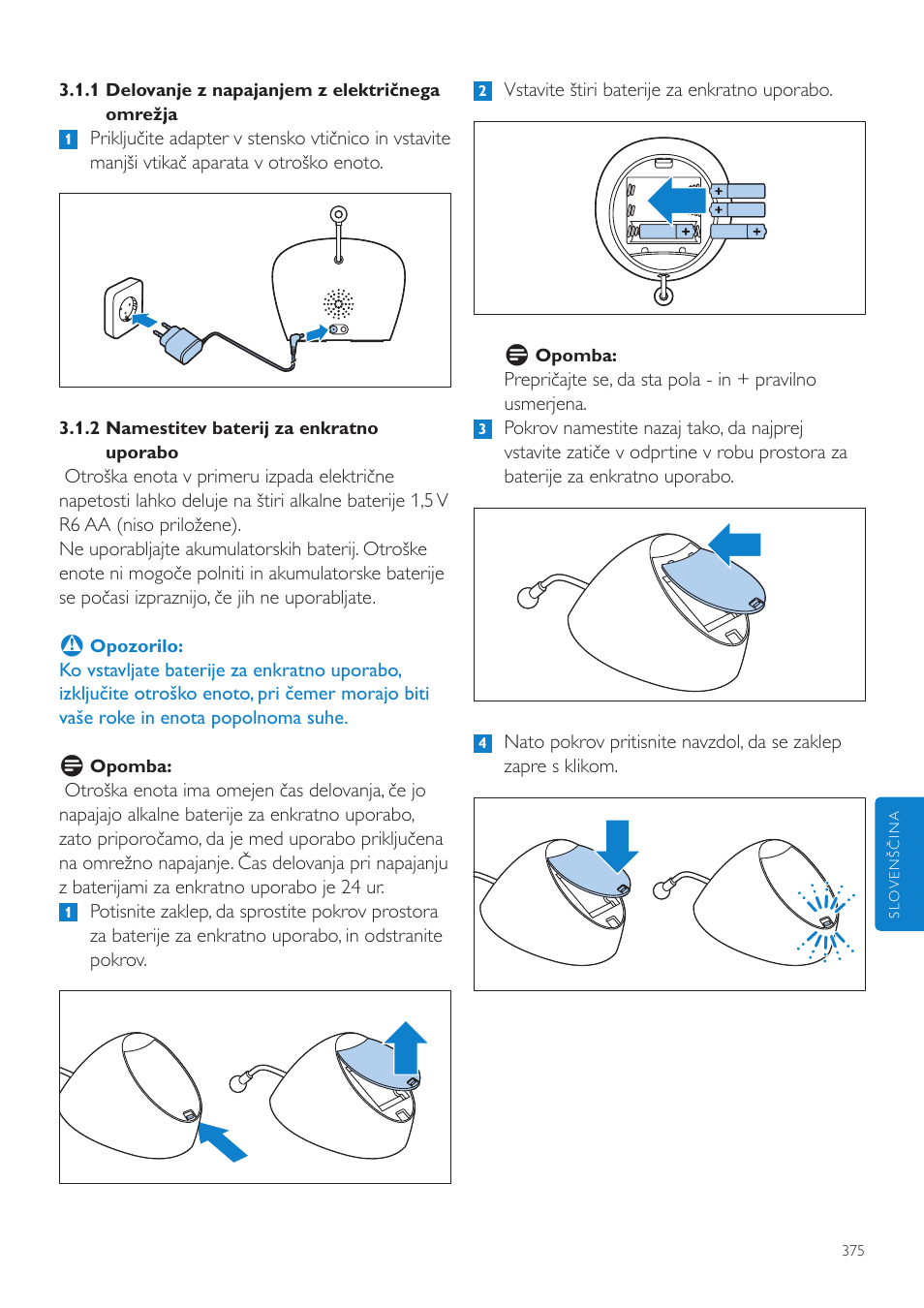 Philips AVENT Vigilabebés DECT User Manual | Page 375 / 460