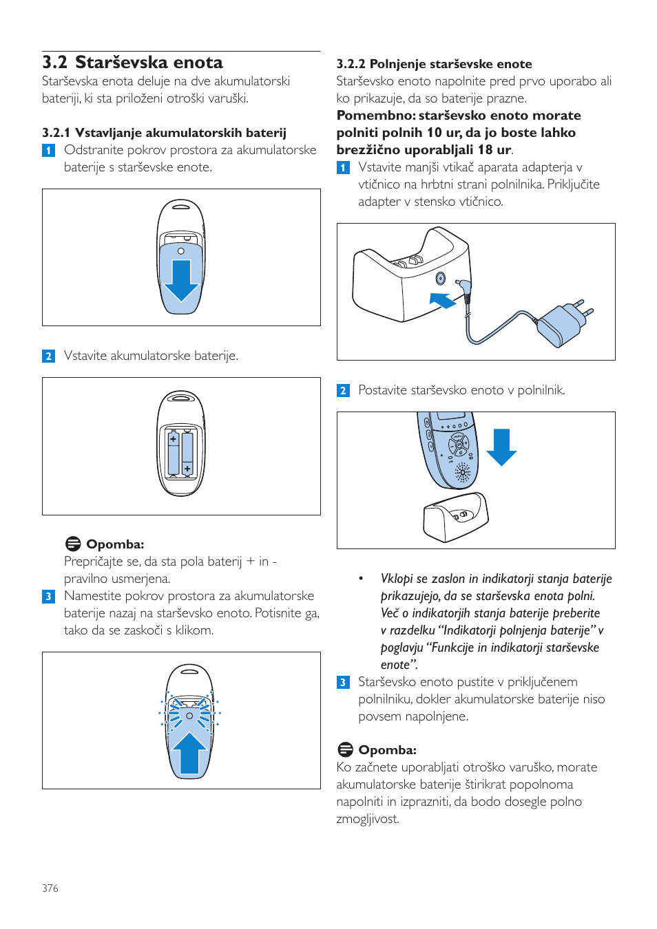 2 starševska enota | Philips AVENT Vigilabebés DECT User Manual | Page 376 / 460