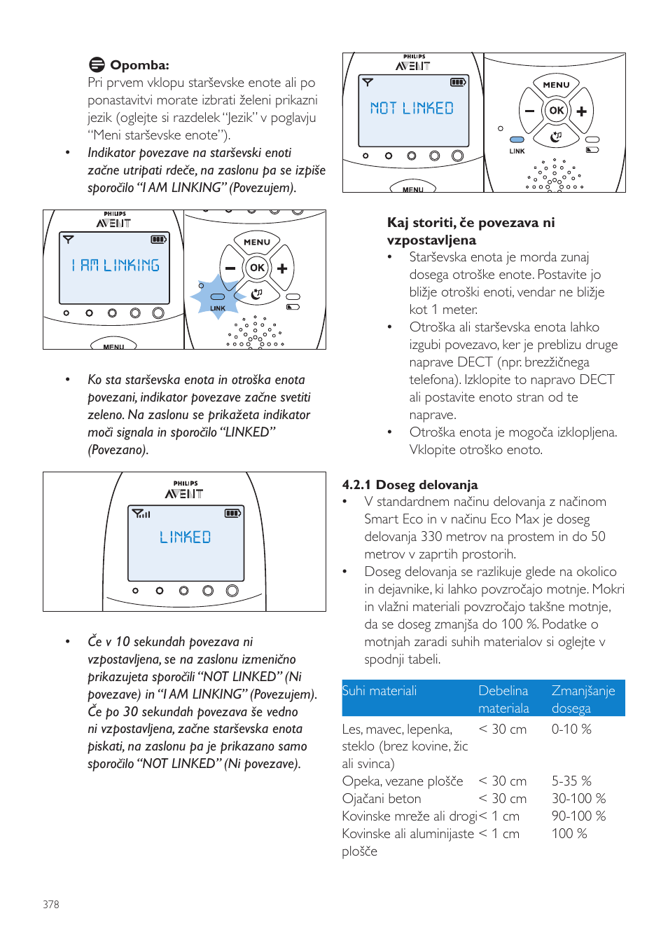 Philips AVENT Vigilabebés DECT User Manual | Page 378 / 460