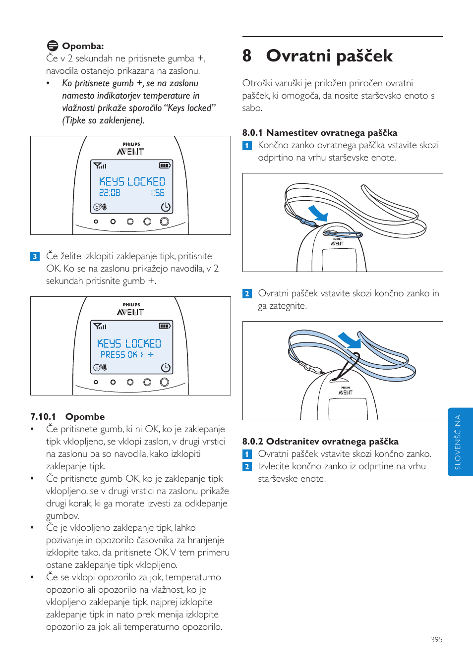 8 ovratni pašček | Philips AVENT Vigilabebés DECT User Manual | Page 395 / 460