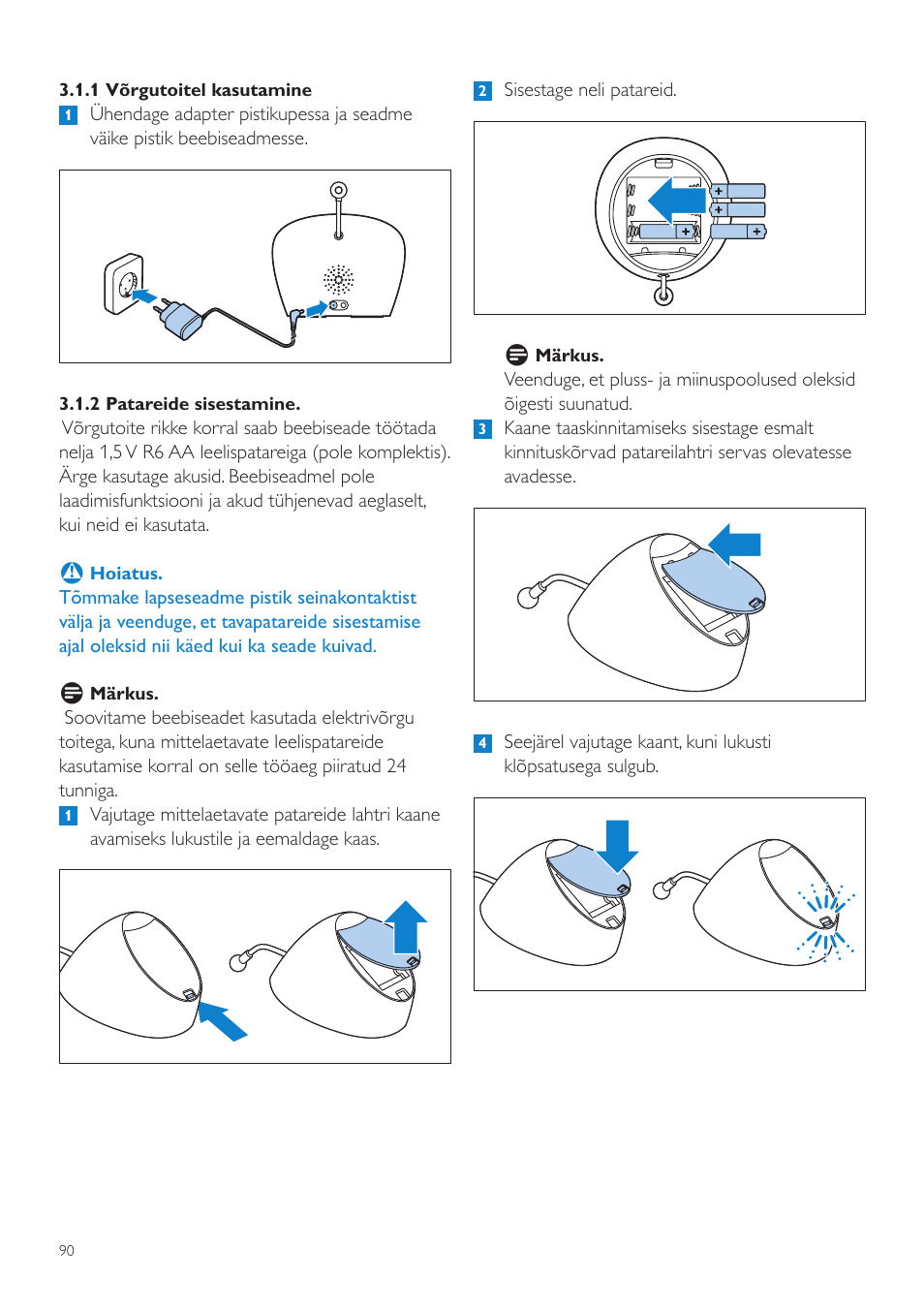 Philips AVENT Vigilabebés DECT User Manual | Page 90 / 460