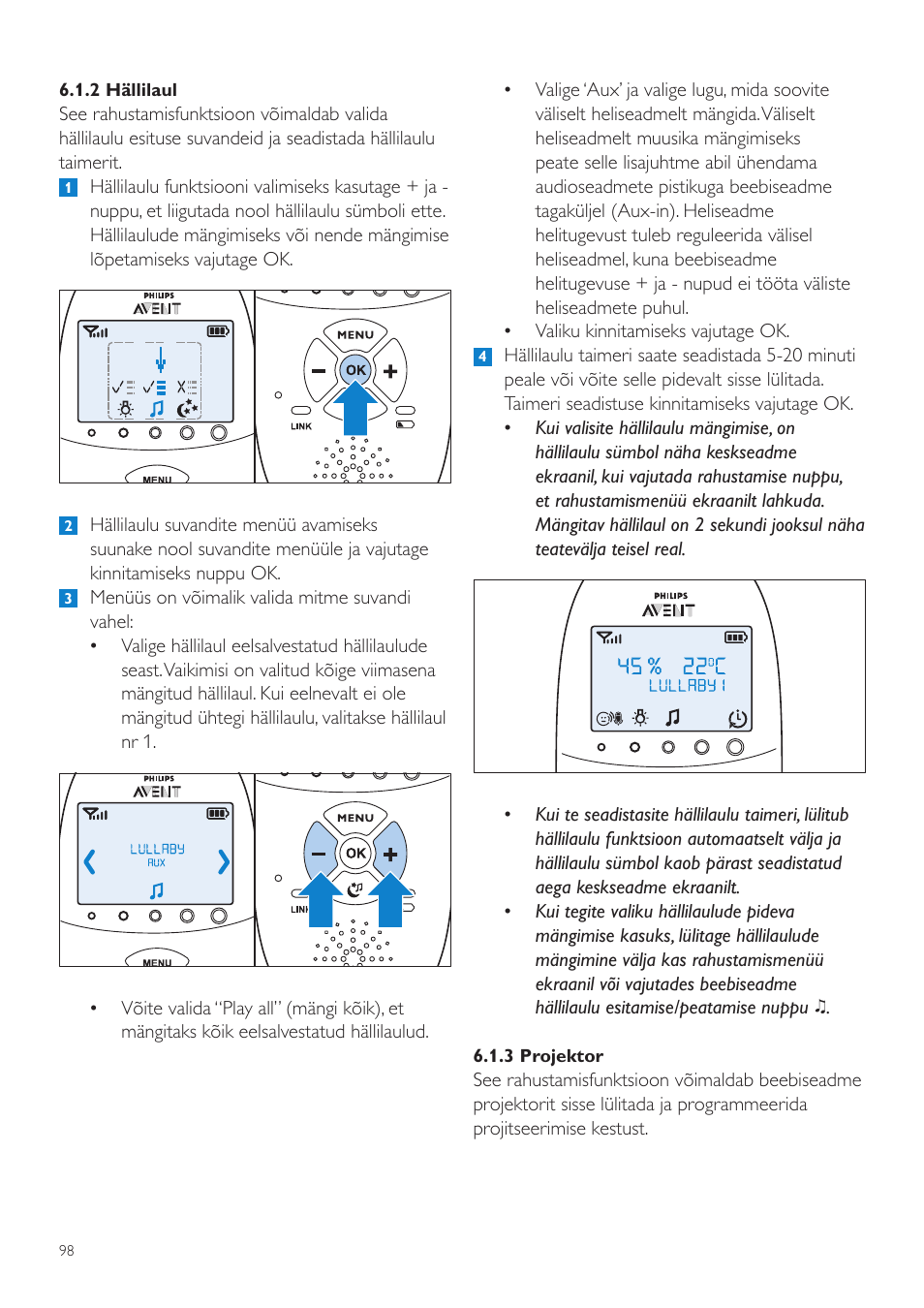 Philips AVENT Vigilabebés DECT User Manual | Page 98 / 460