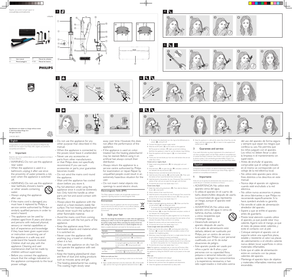 Philips Plancha multiestilo User Manual | 2 pages