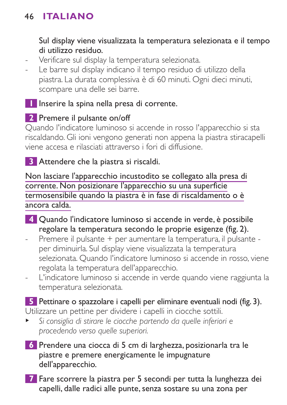 Philips Plancha para el pelo User Manual | Page 46 / 104