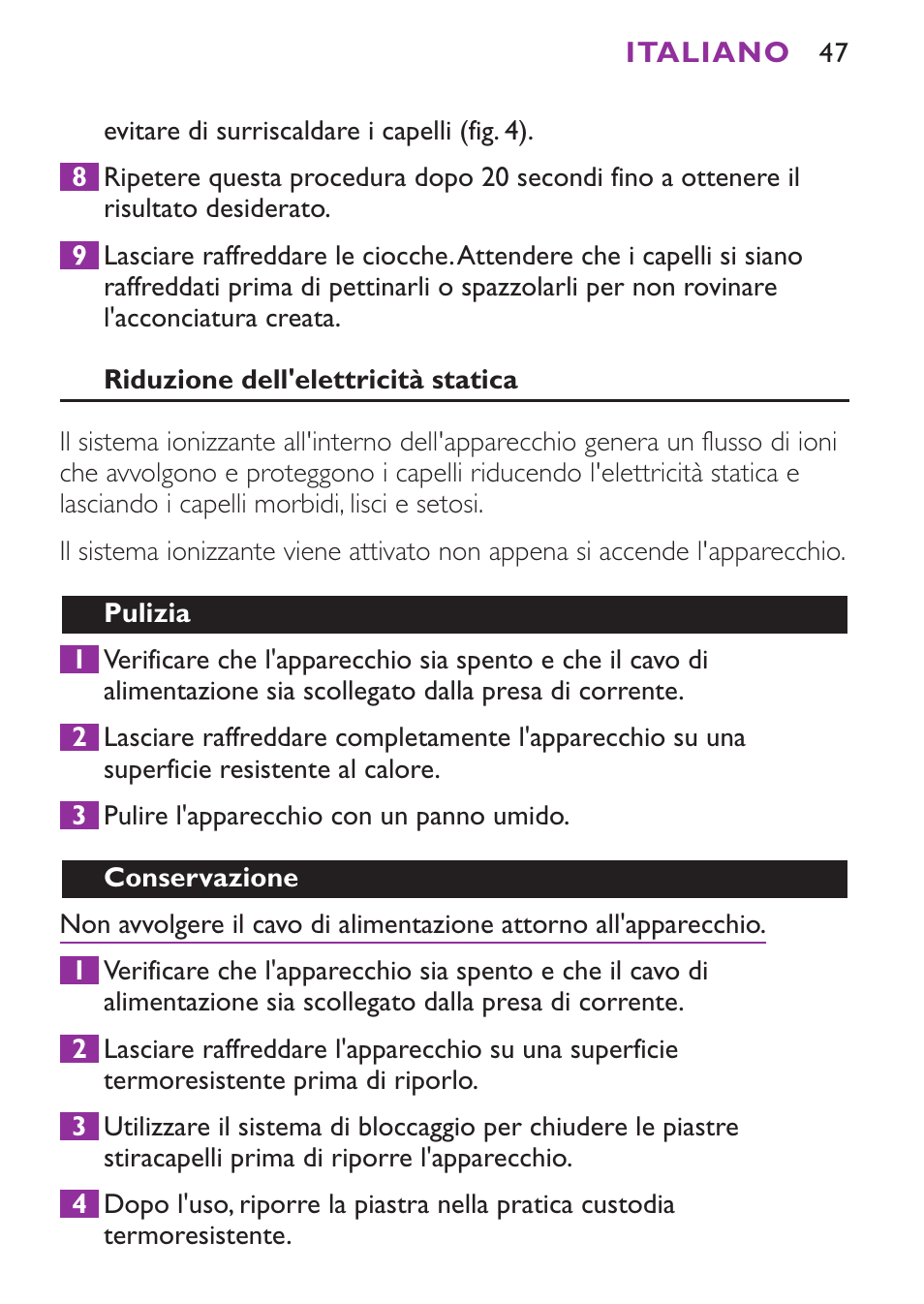 Philips Plancha para el pelo User Manual | Page 47 / 104