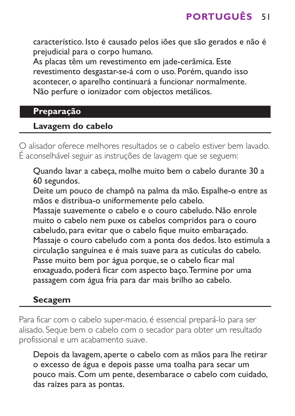 Philips Plancha para el pelo User Manual | Page 51 / 104