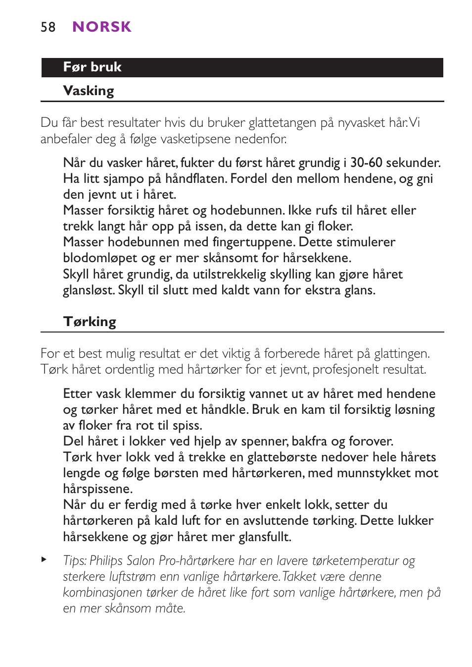 Philips Plancha para el pelo User Manual | Page 58 / 104