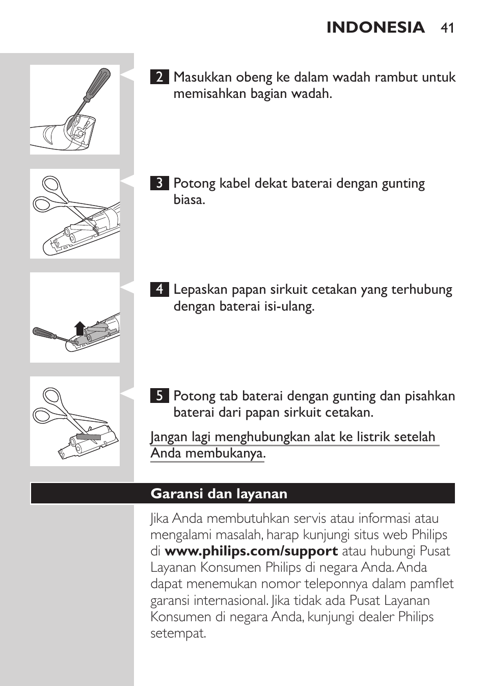 Philips BEARDTRIMMER Series 3000 barbero para barba y barba de 2 días User Manual | Page 41 / 104