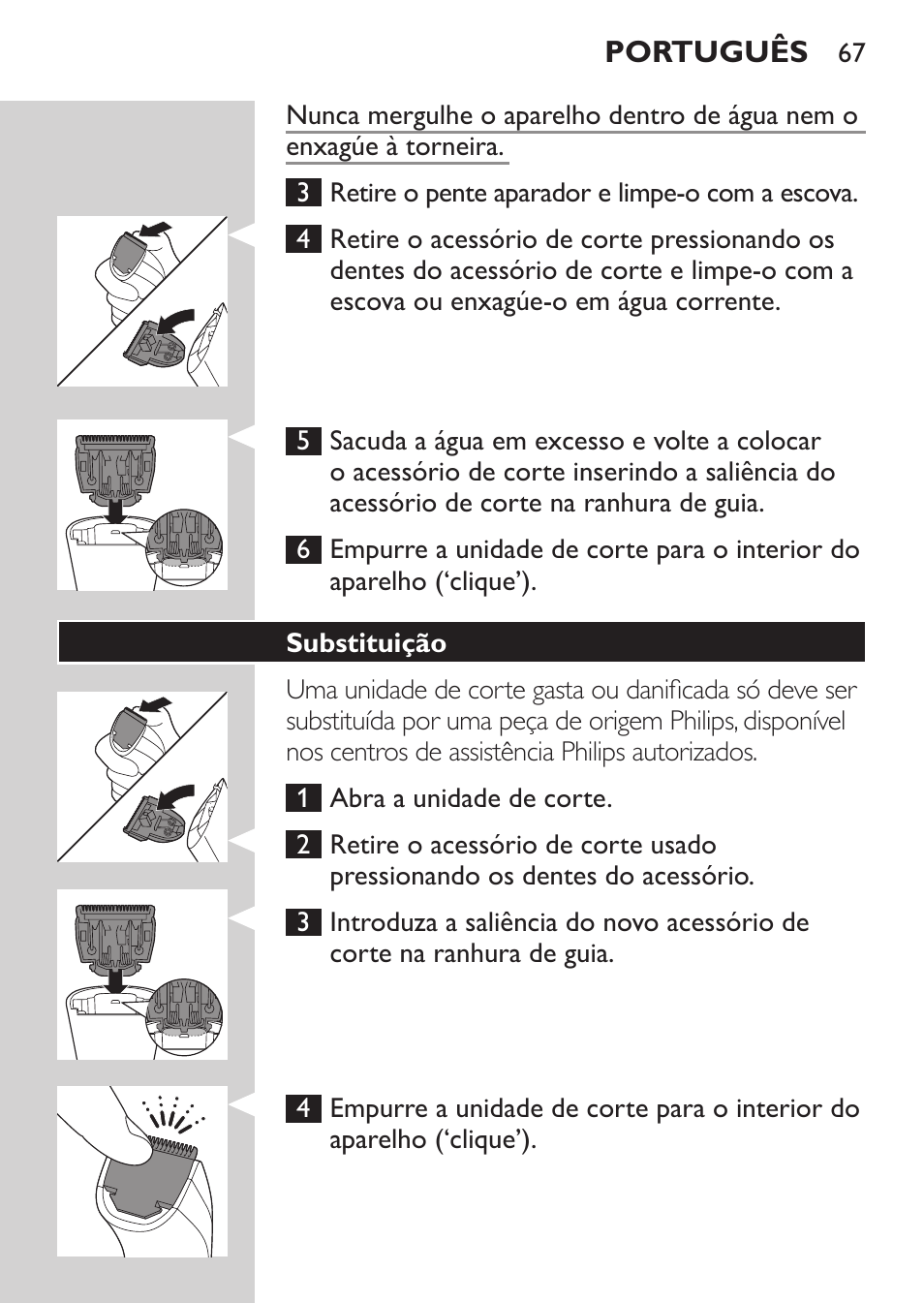 Philips BEARDTRIMMER Series 3000 barbero para barba y barba de 2 días User Manual | Page 67 / 104