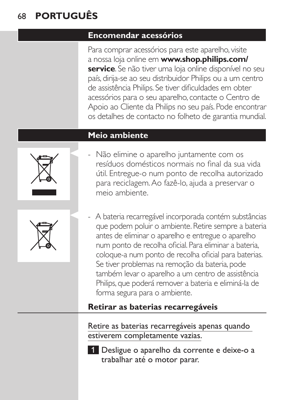 Philips BEARDTRIMMER Series 3000 barbero para barba y barba de 2 días User Manual | Page 68 / 104