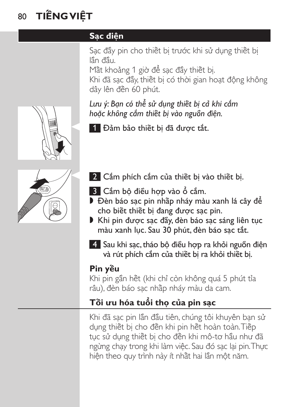 Philips BEARDTRIMMER Series 3000 barbero para barba y barba de 2 días User Manual | Page 80 / 104