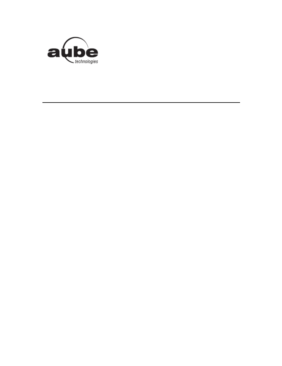 Aube Technologies TE501 User Manual | 2 pages