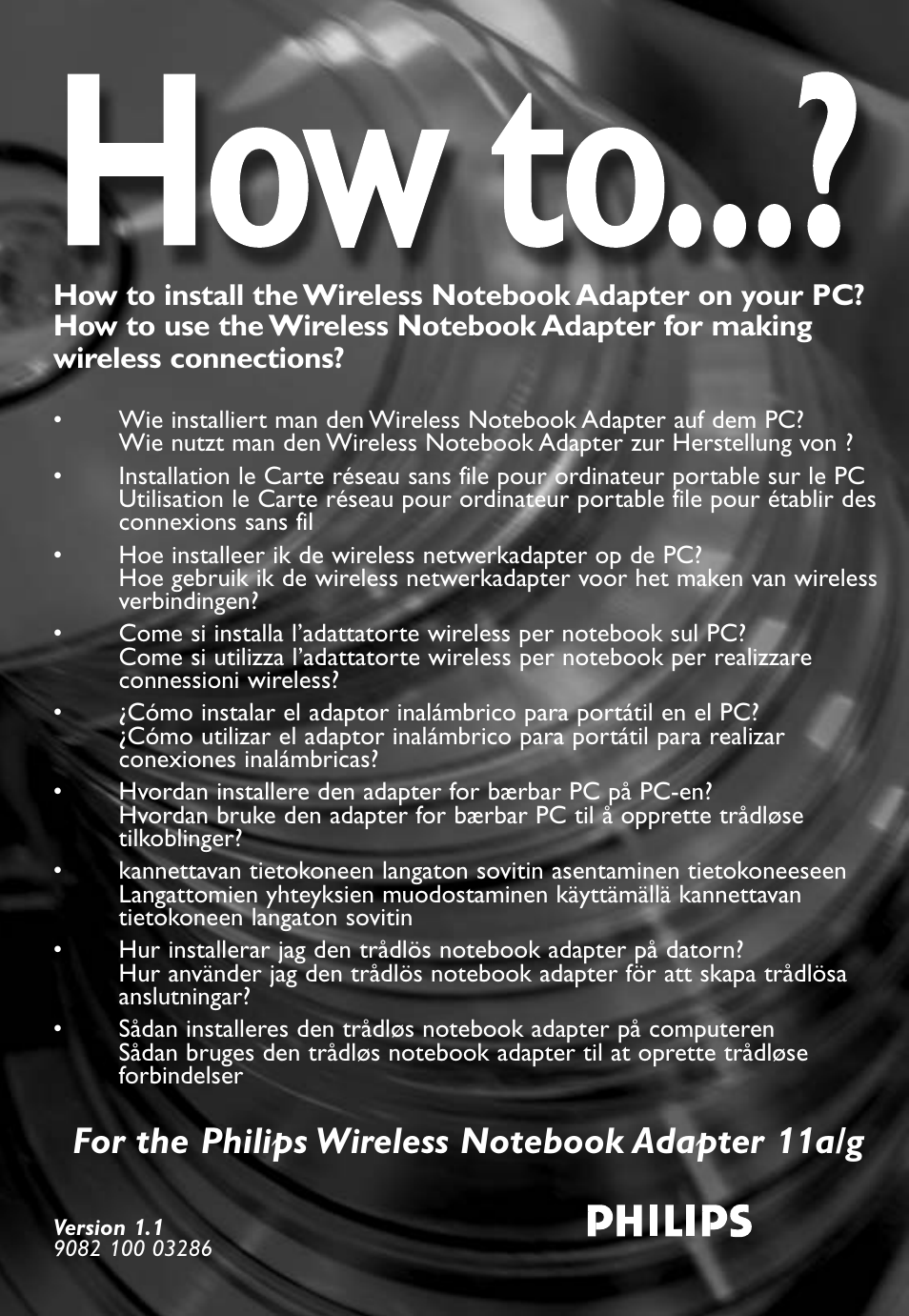 Philips Wireless Notebook Adapter User Manual | 60 pages
