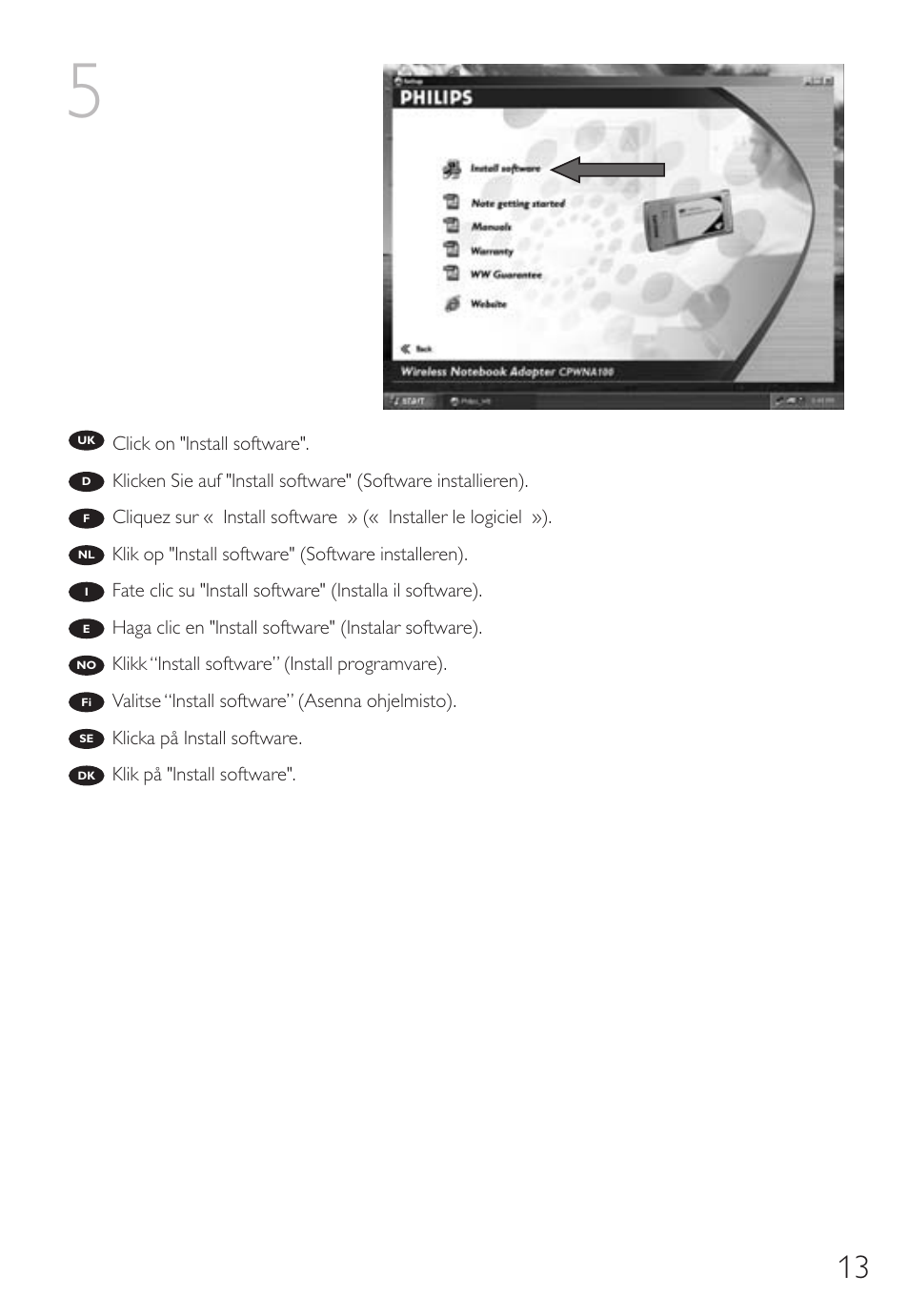 Philips Wireless Notebook Adapter User Manual | Page 13 / 60