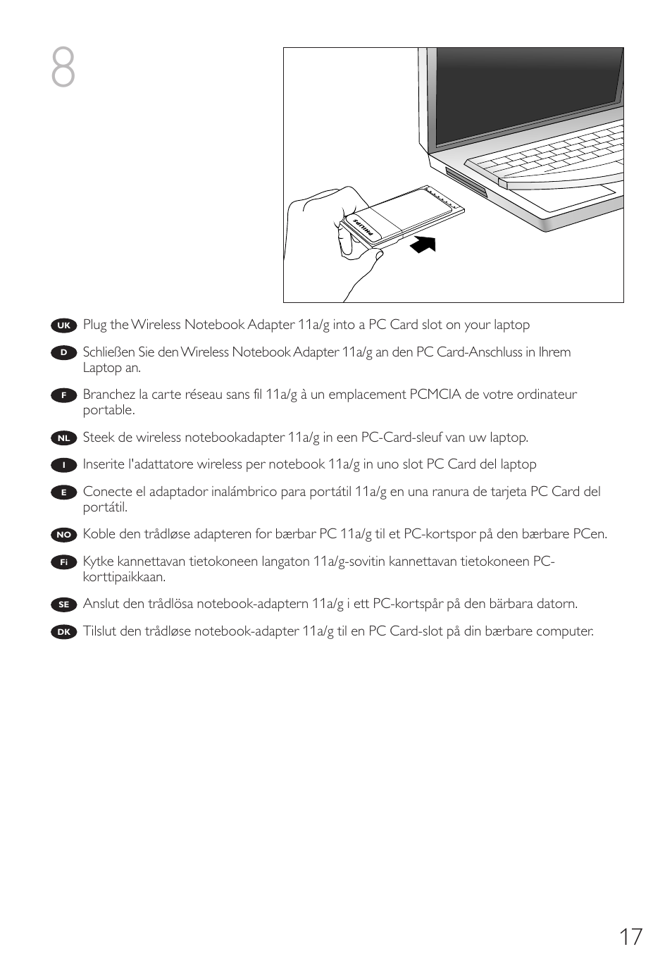 Philips Wireless Notebook Adapter User Manual | Page 17 / 60