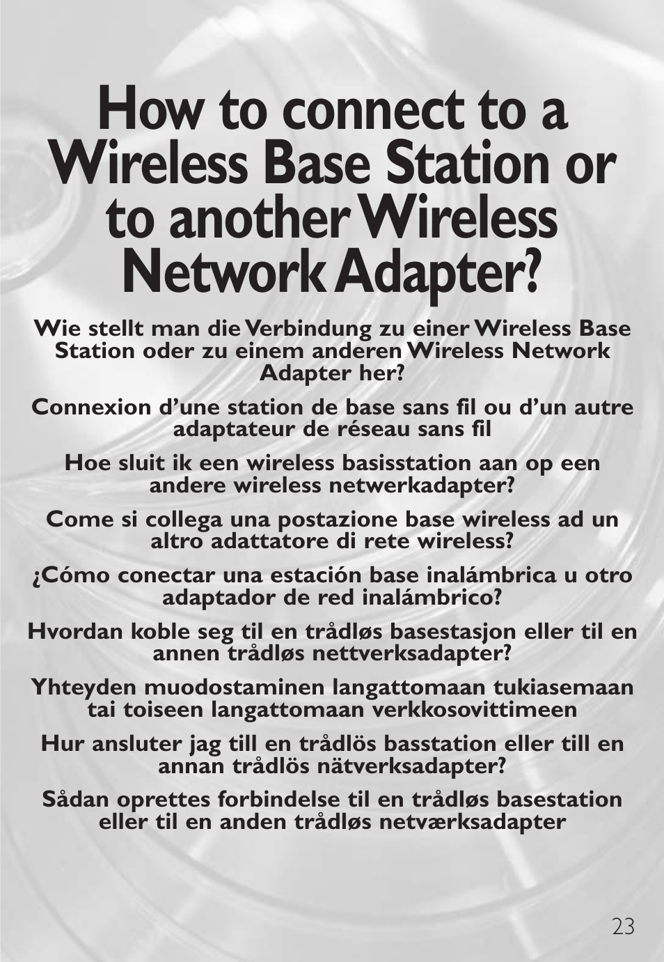 Philips Wireless Notebook Adapter User Manual | Page 23 / 60