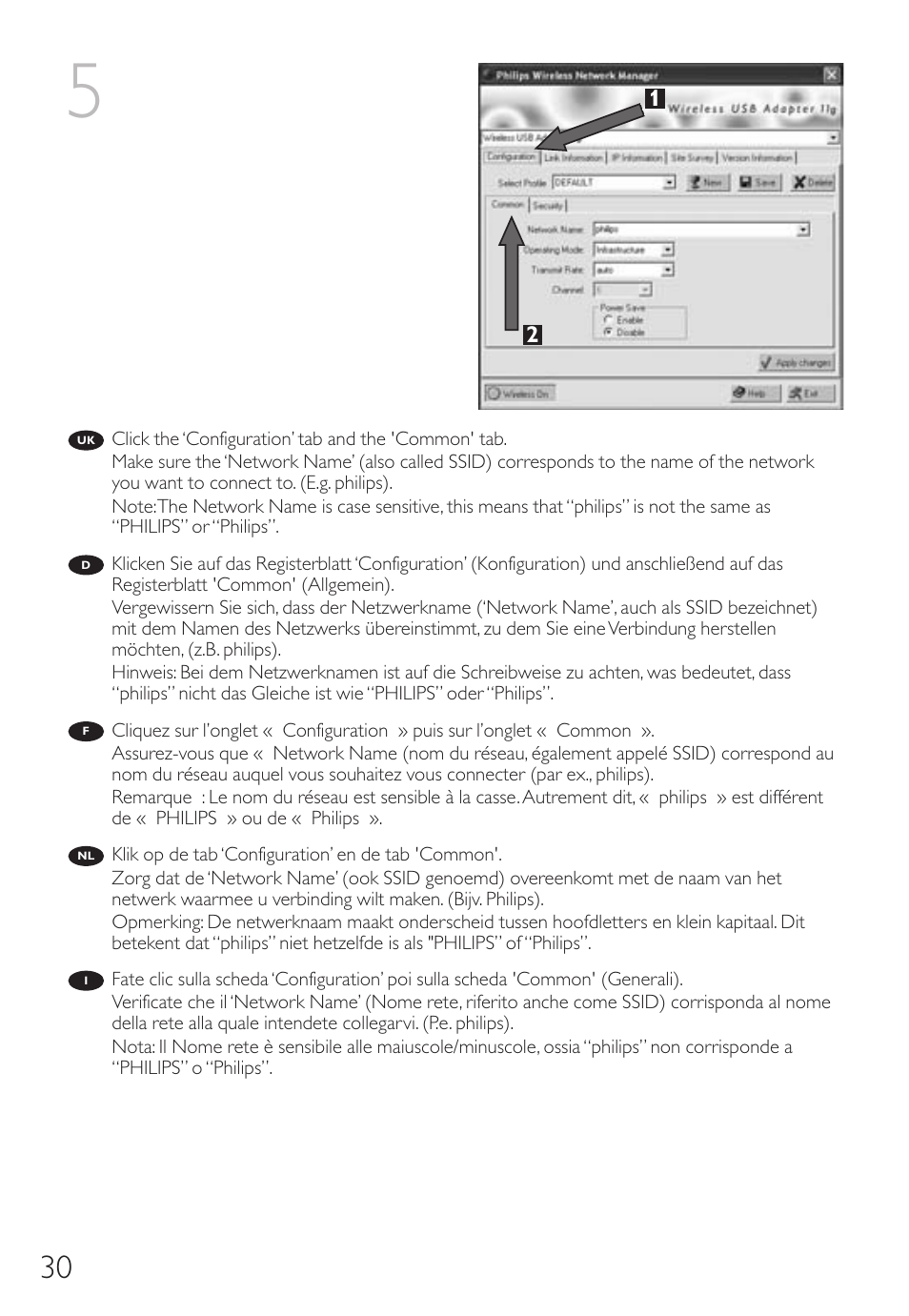 Philips Wireless Notebook Adapter User Manual | Page 30 / 60