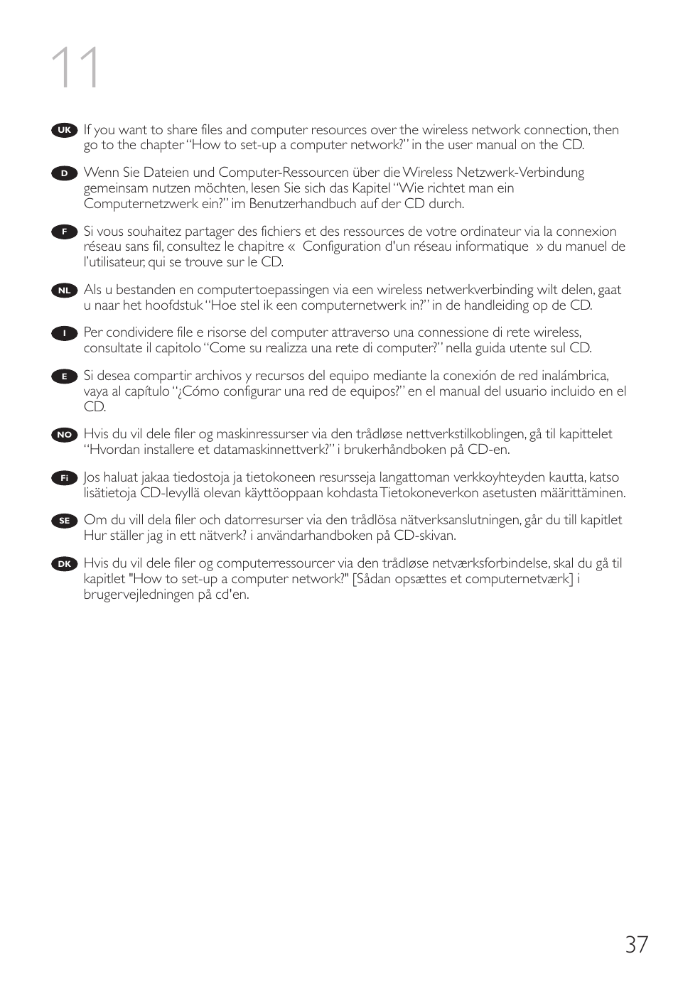 Philips Wireless Notebook Adapter User Manual | Page 37 / 60