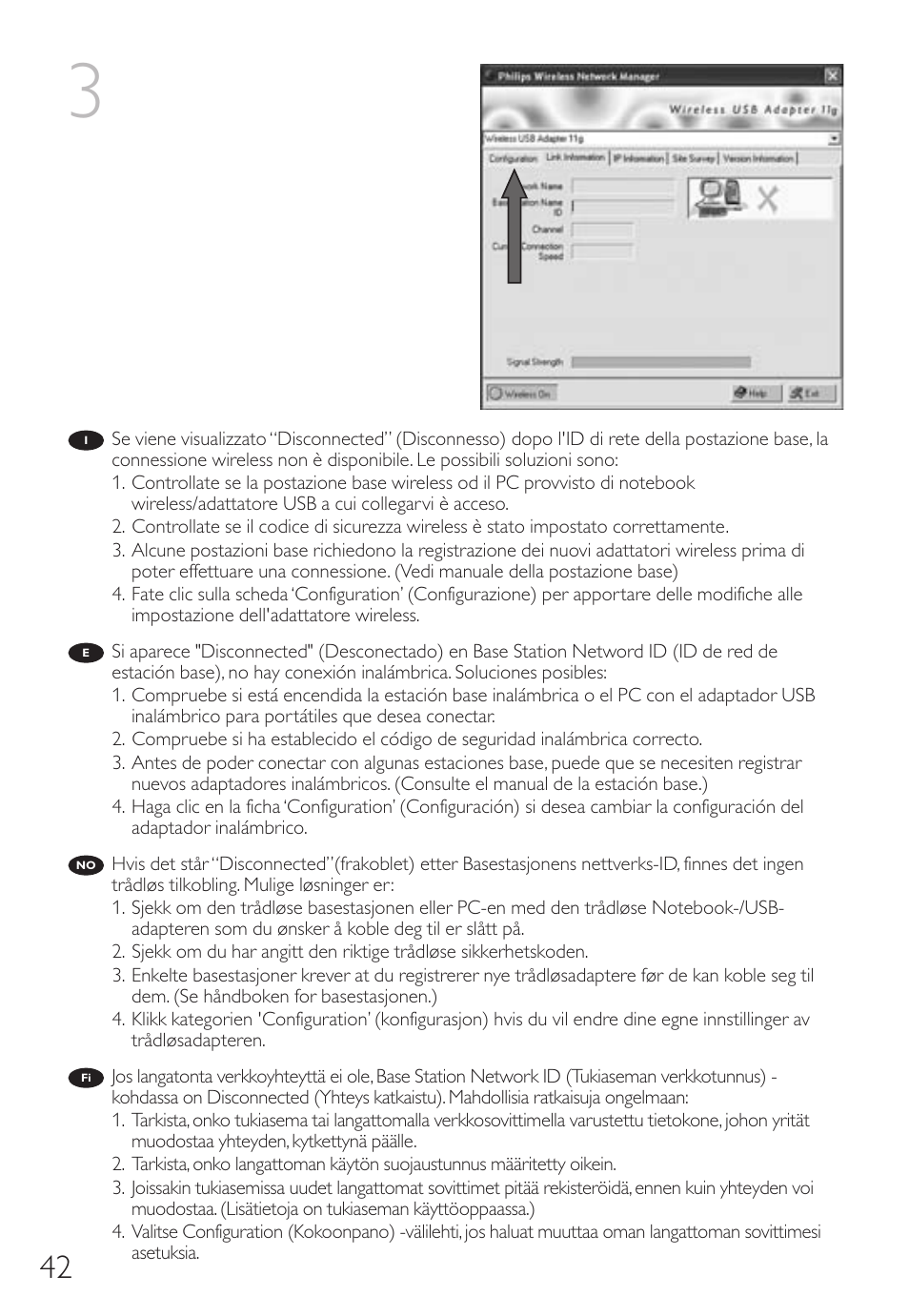 Philips Wireless Notebook Adapter User Manual | Page 42 / 60