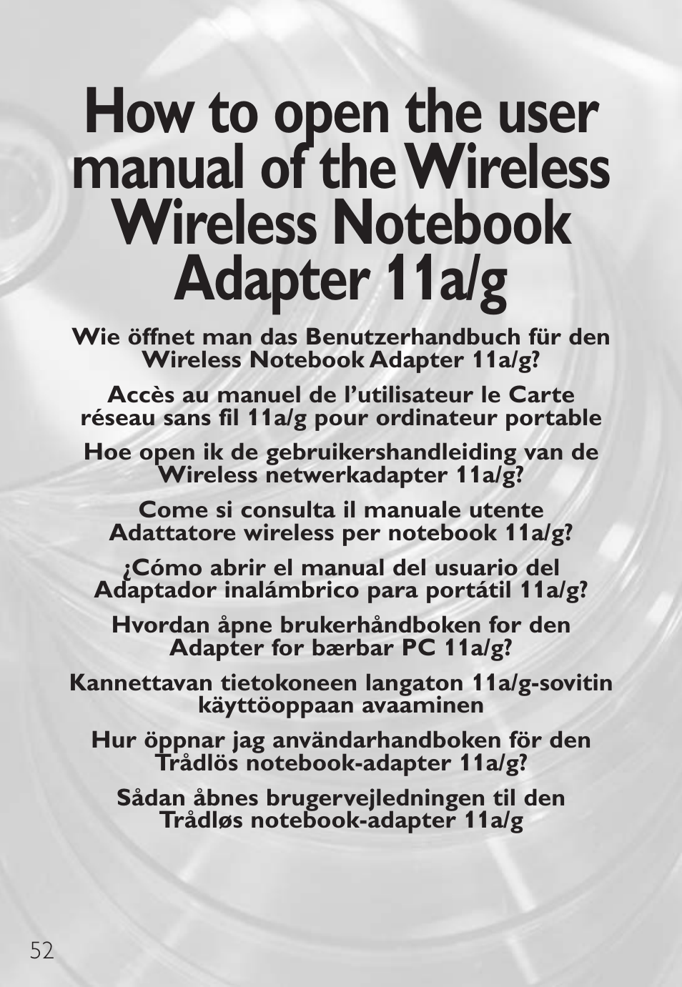 Philips Wireless Notebook Adapter User Manual | Page 52 / 60