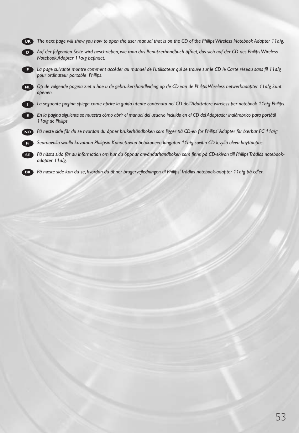 Philips Wireless Notebook Adapter User Manual | Page 53 / 60