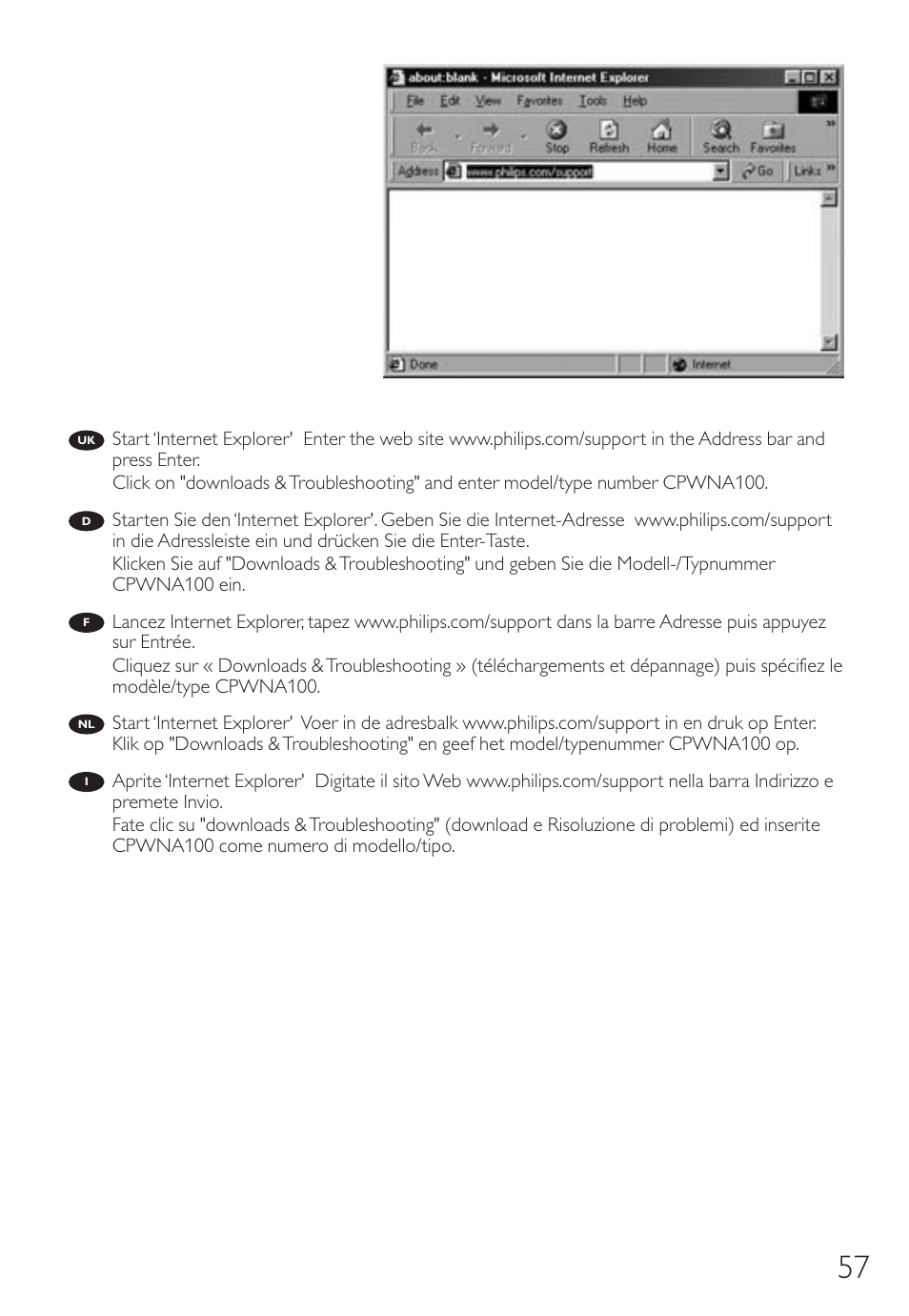 Philips Wireless Notebook Adapter User Manual | Page 57 / 60