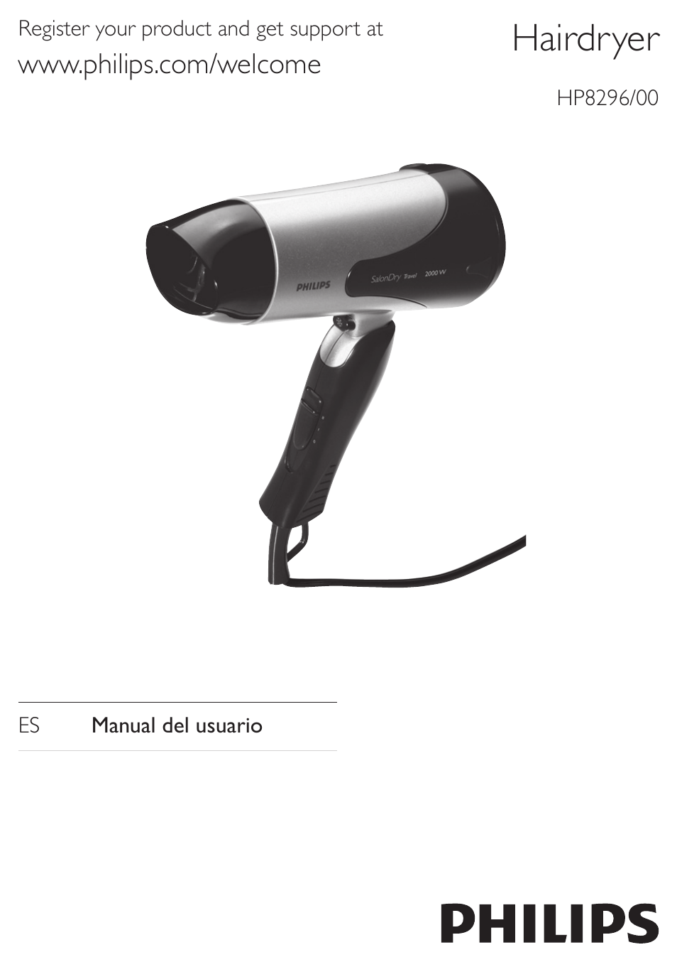 Philips Secador de viaje User Manual | 6 pages