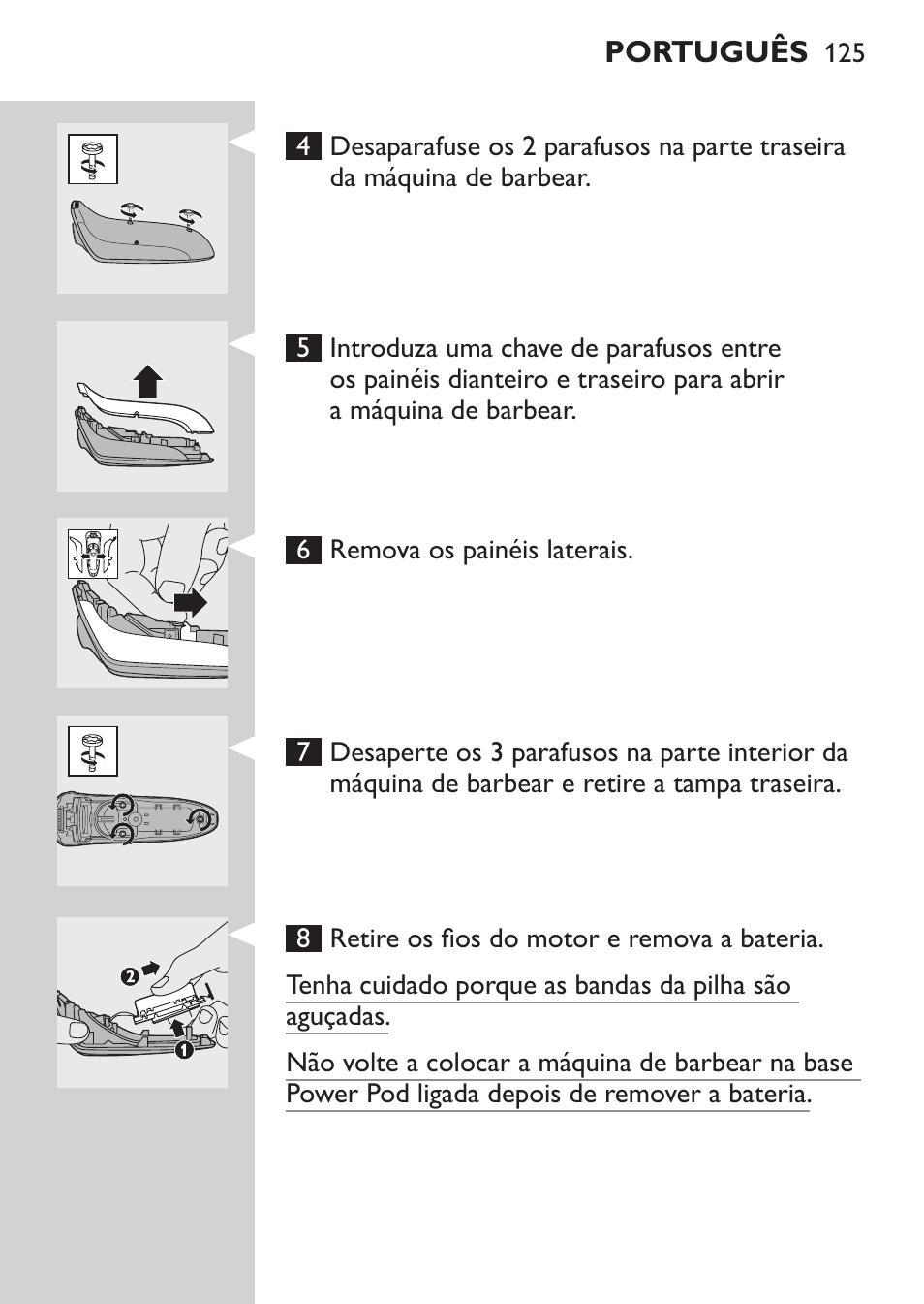 Philips Afeitadora eléctrica User Manual | Page 123 / 144