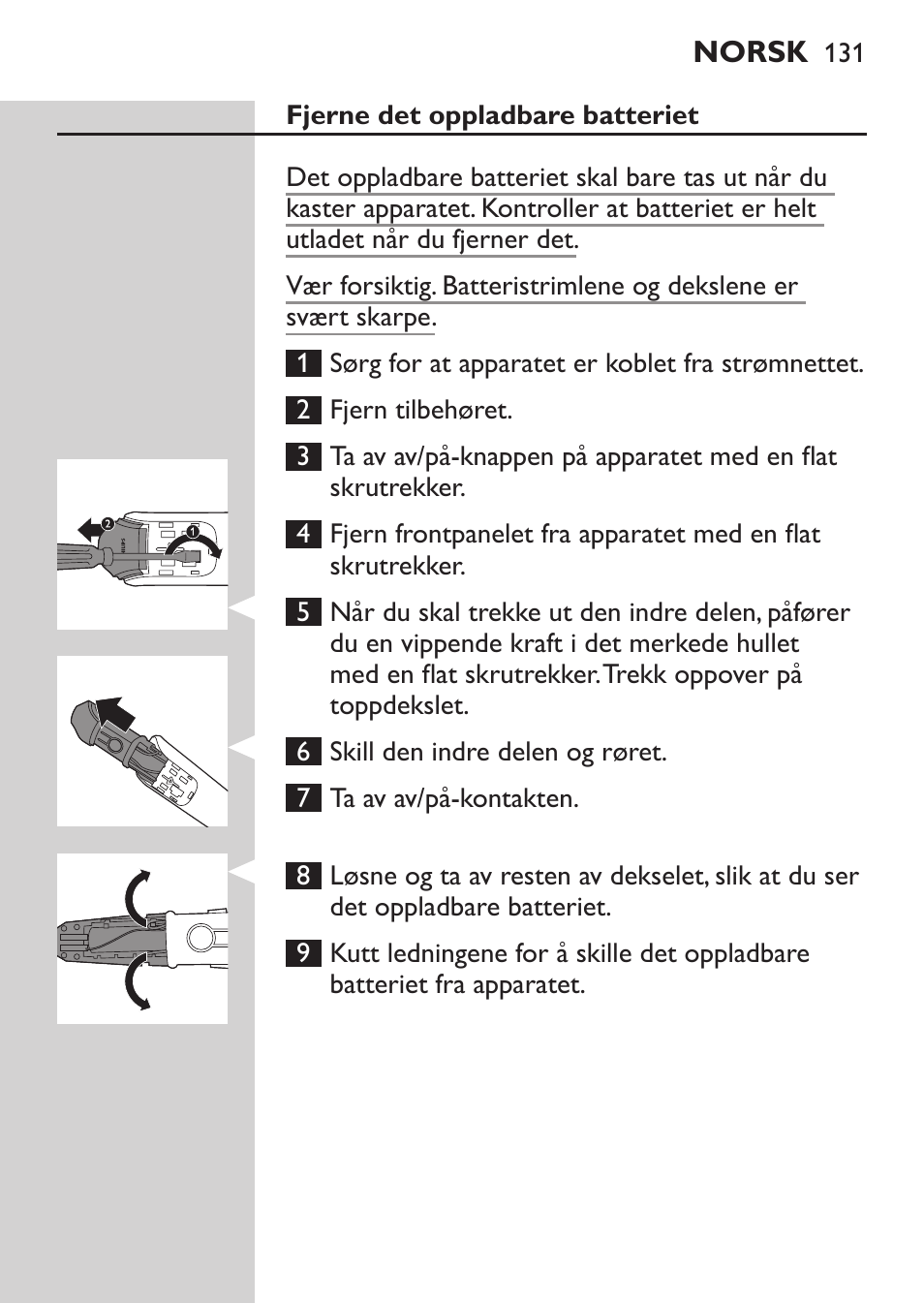 Philips MULTIGROOM Series 3000 Set de cara de arreglo personal resistente al agua User Manual | Page 131 / 174