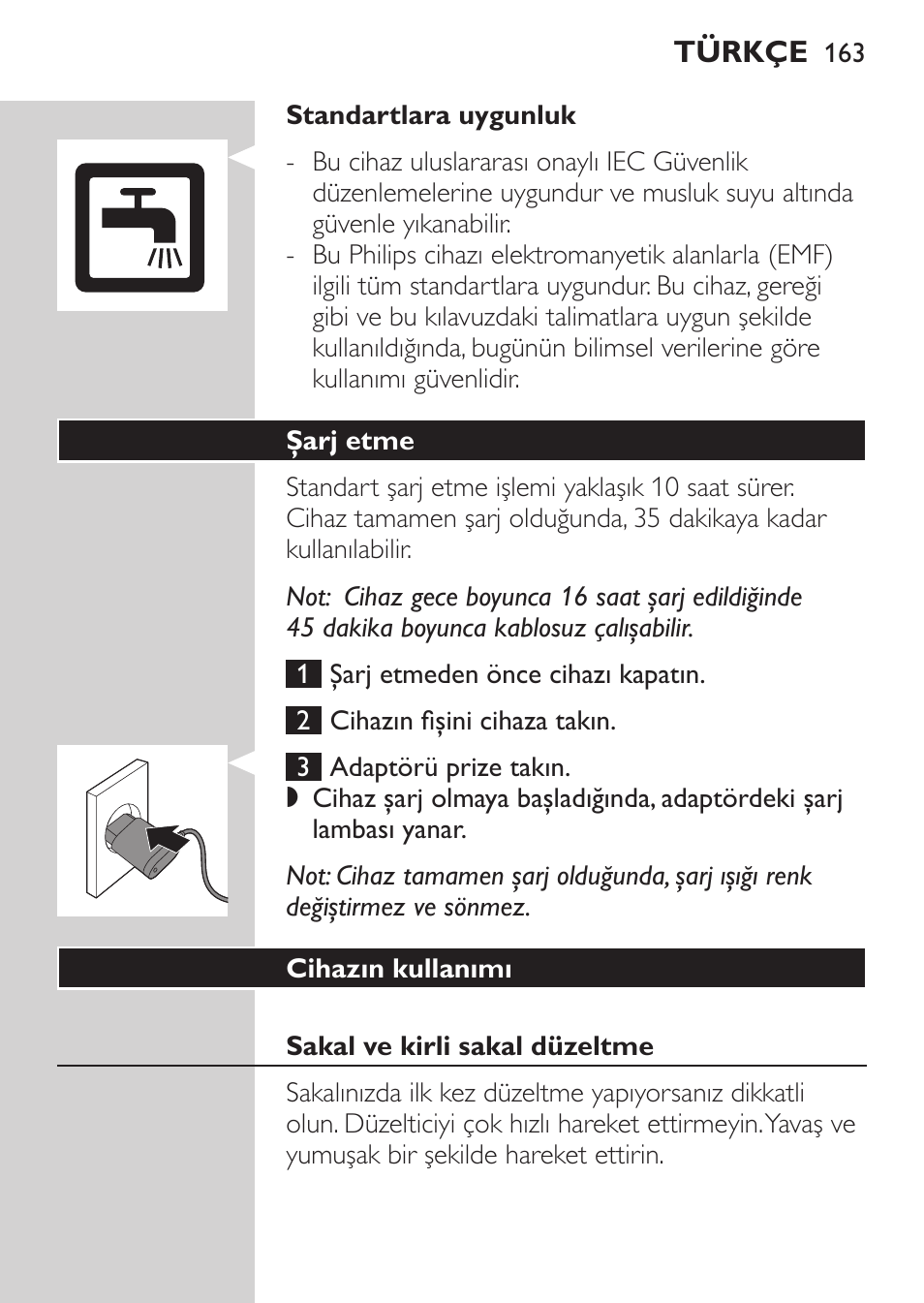 Philips MULTIGROOM Series 3000 Set de cara de arreglo personal resistente al agua User Manual | Page 163 / 174