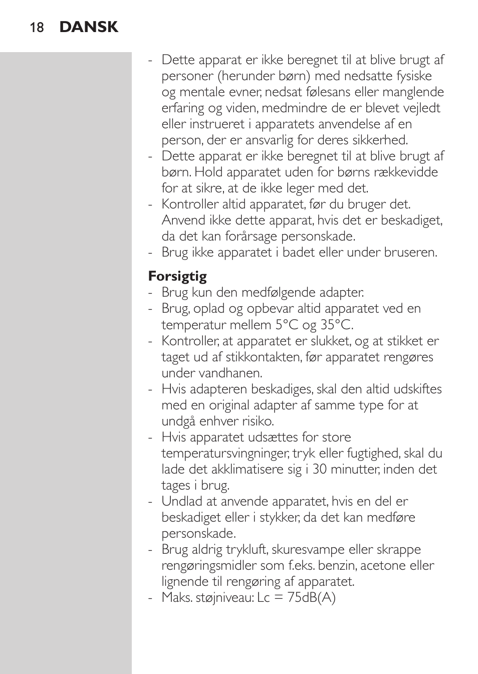 Philips MULTIGROOM Series 3000 Set de cara de arreglo personal resistente al agua User Manual | Page 18 / 174