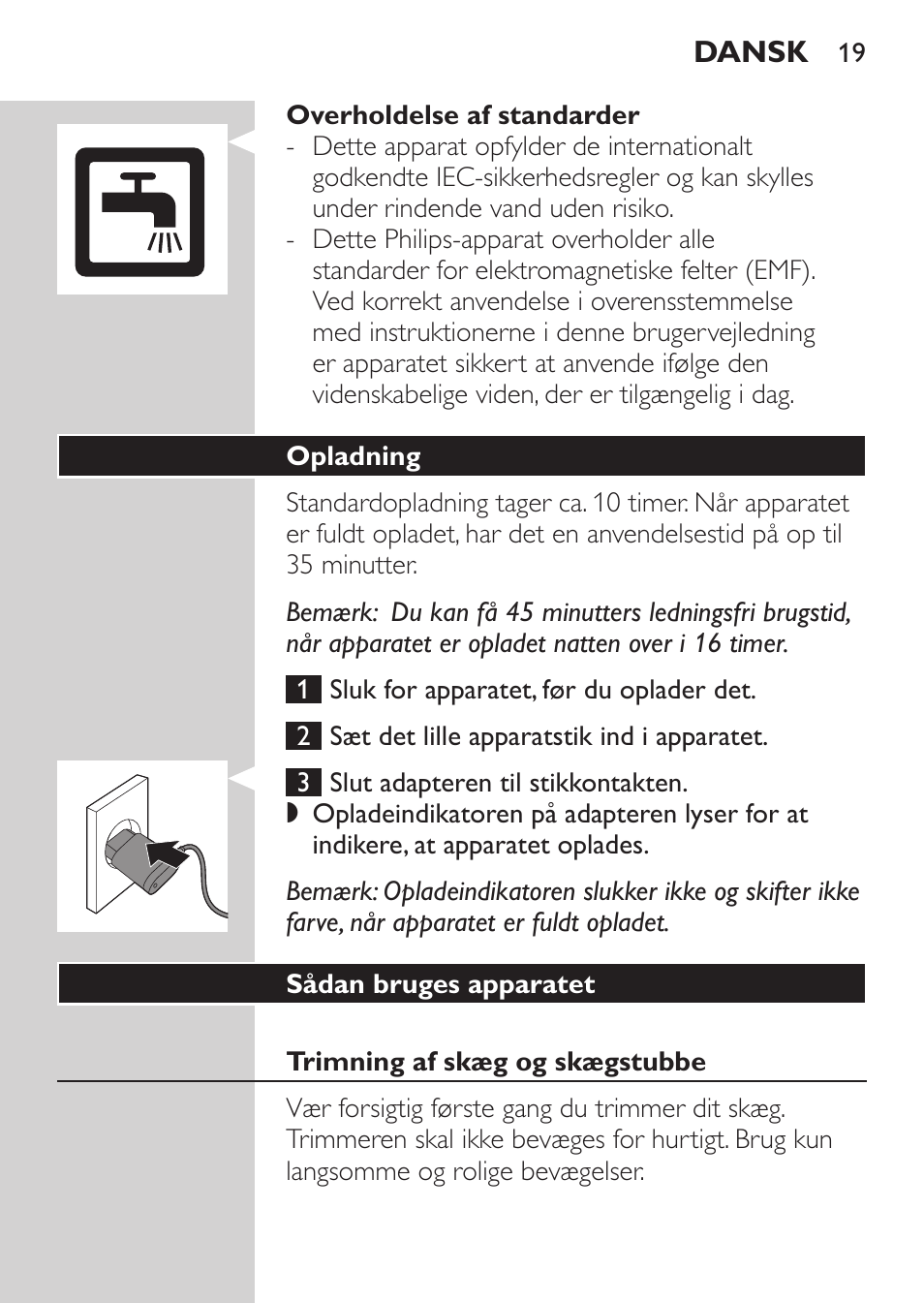 Philips MULTIGROOM Series 3000 Set de cara de arreglo personal resistente al agua User Manual | Page 19 / 174