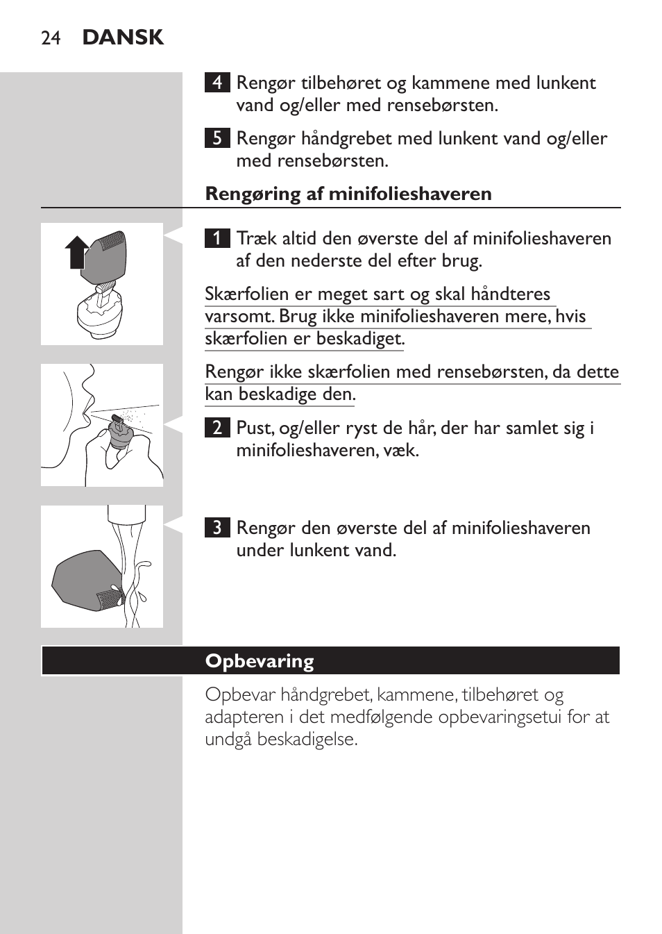 Philips MULTIGROOM Series 3000 Set de cara de arreglo personal resistente al agua User Manual | Page 24 / 174