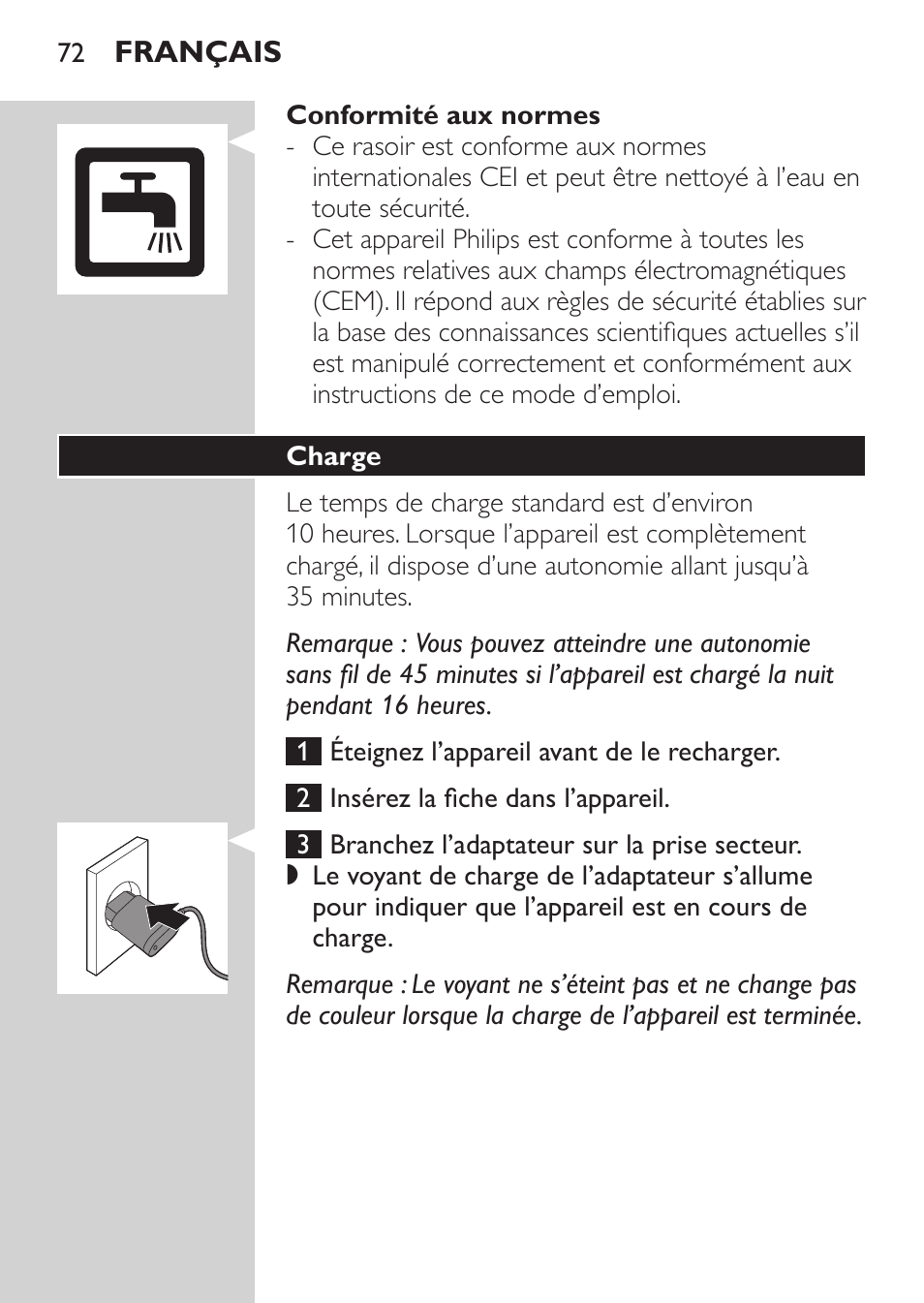 Philips MULTIGROOM Series 3000 Set de cara de arreglo personal resistente al agua User Manual | Page 72 / 174