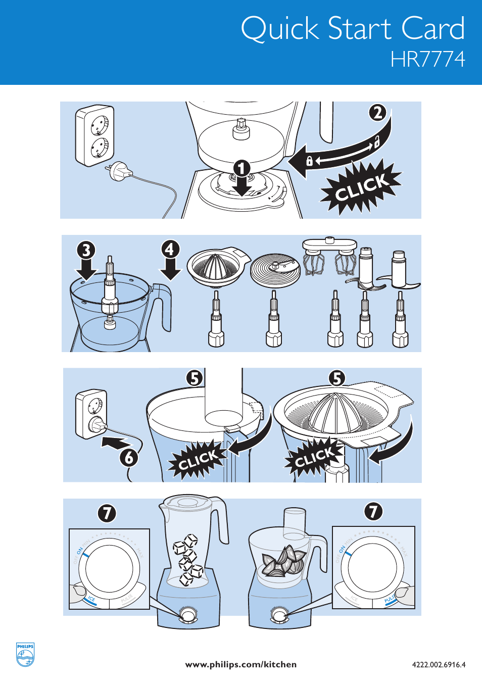 Philips Pure Essentials Collection Robot de cocina User Manual | 2 pages