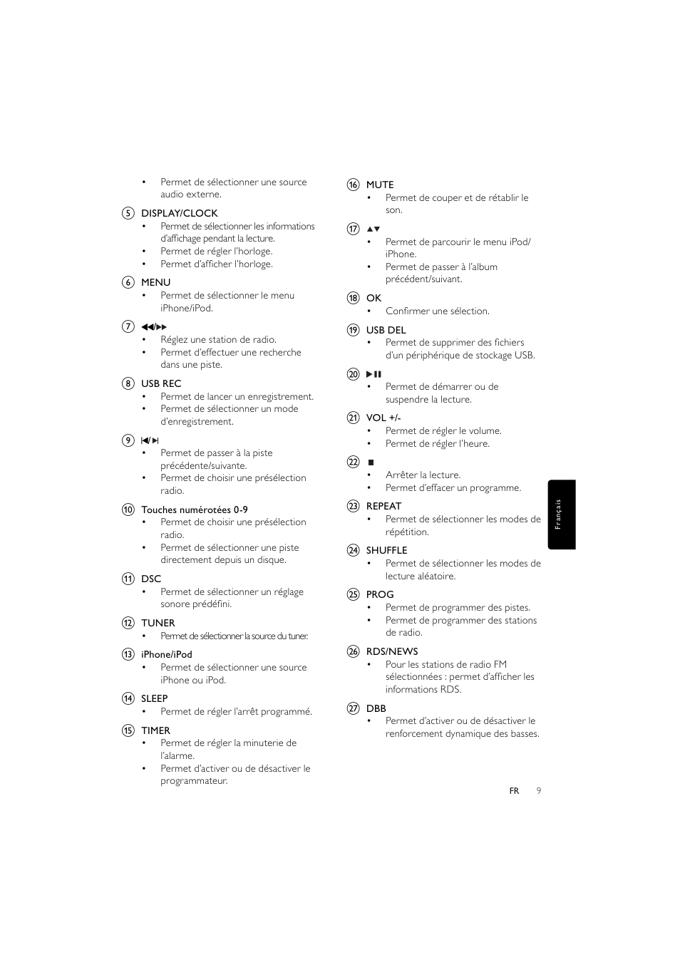 Philips Elegante microcadena User Manual | Page 105 / 192