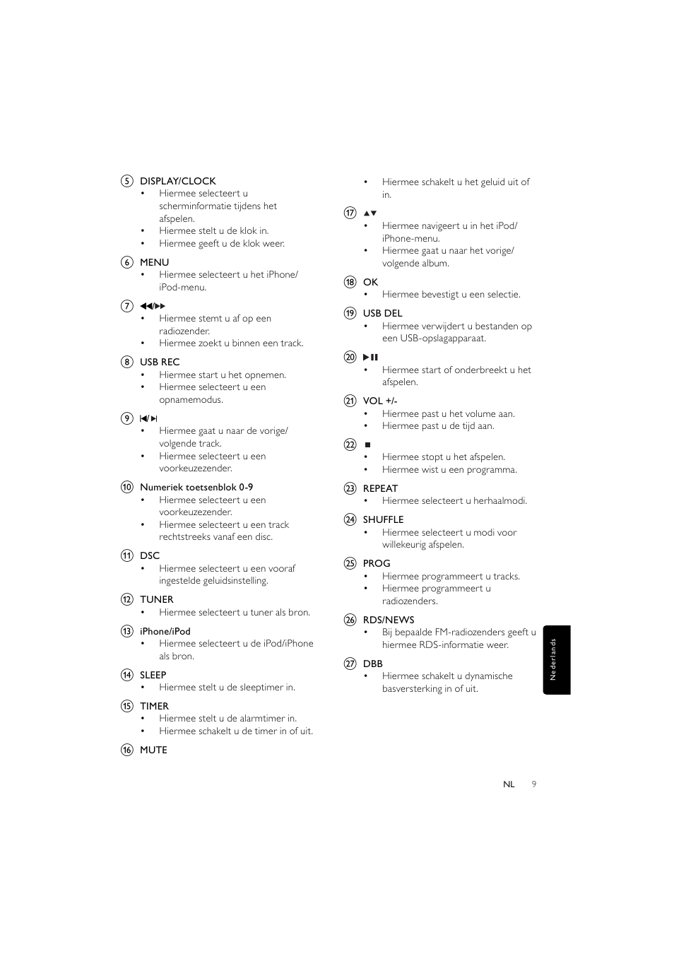 Philips Elegante microcadena User Manual | Page 153 / 192