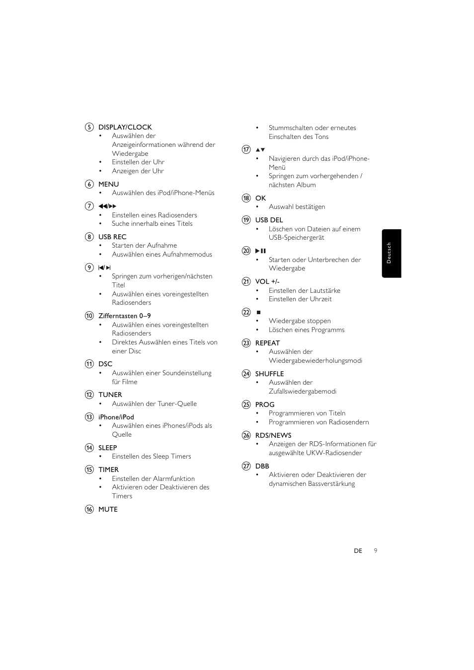 Philips Elegante microcadena User Manual | Page 56 / 192