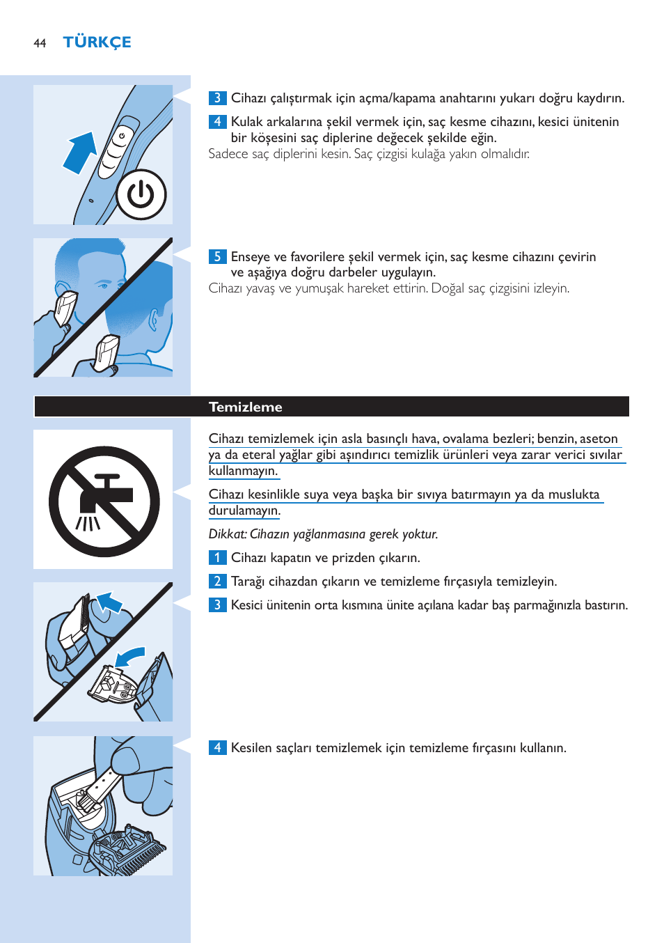 Philips HAIRCLIPPER Series 5000 cortapelos User Manual | Page 44 / 46