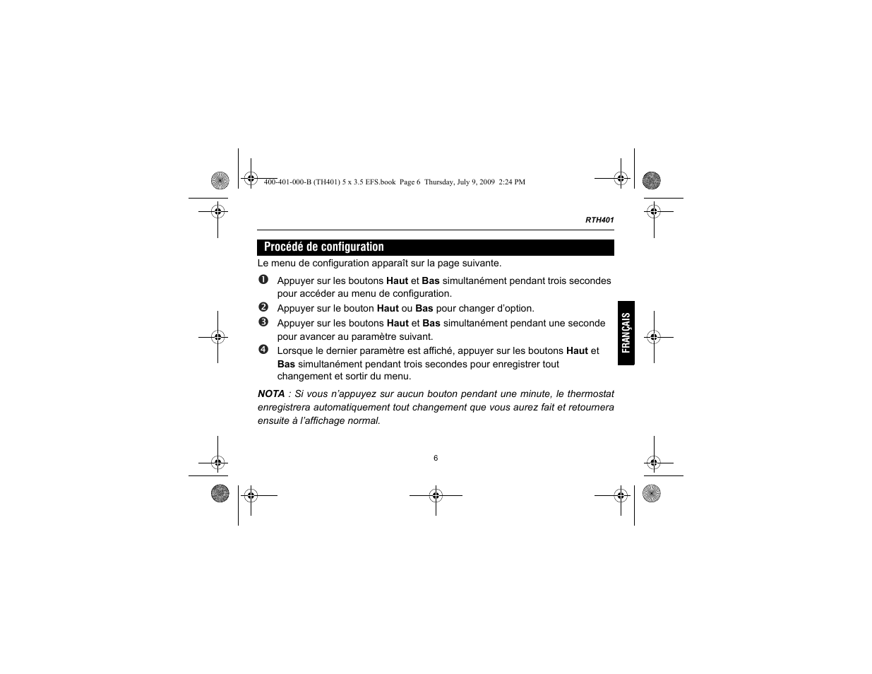 Aube Technologies TH401 User Manual | Page 21 / 40