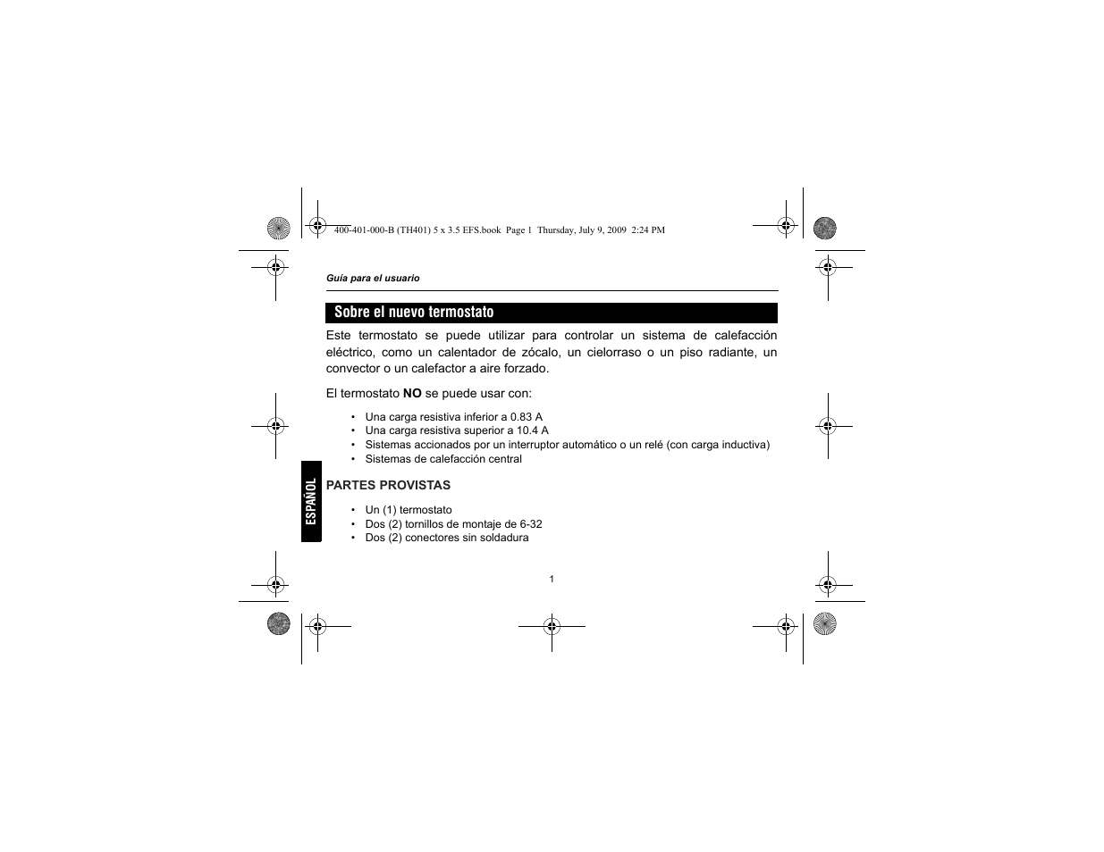 Sobre el nuevo termostato | Aube Technologies TH401 User Manual | Page 28 / 40