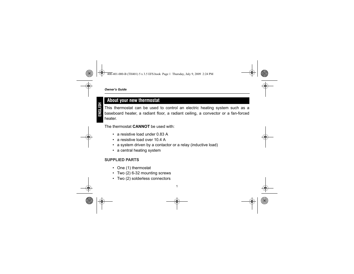 Aube Technologies TH401 User Manual | Page 4 / 40
