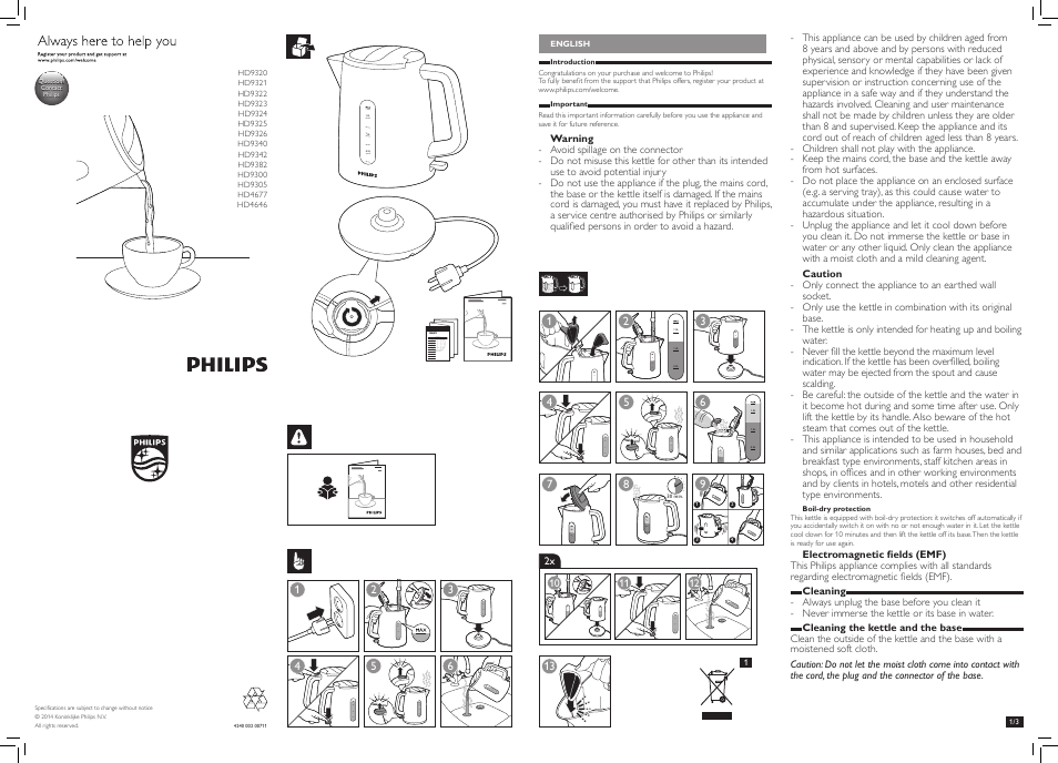 Philips Hervidor User Manual | 6 pages