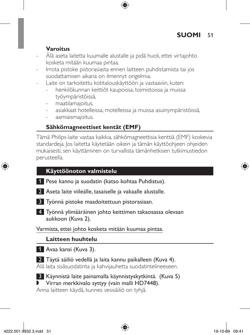 Philips Daily Collection Cafetera User Manual | Page 51 / 148