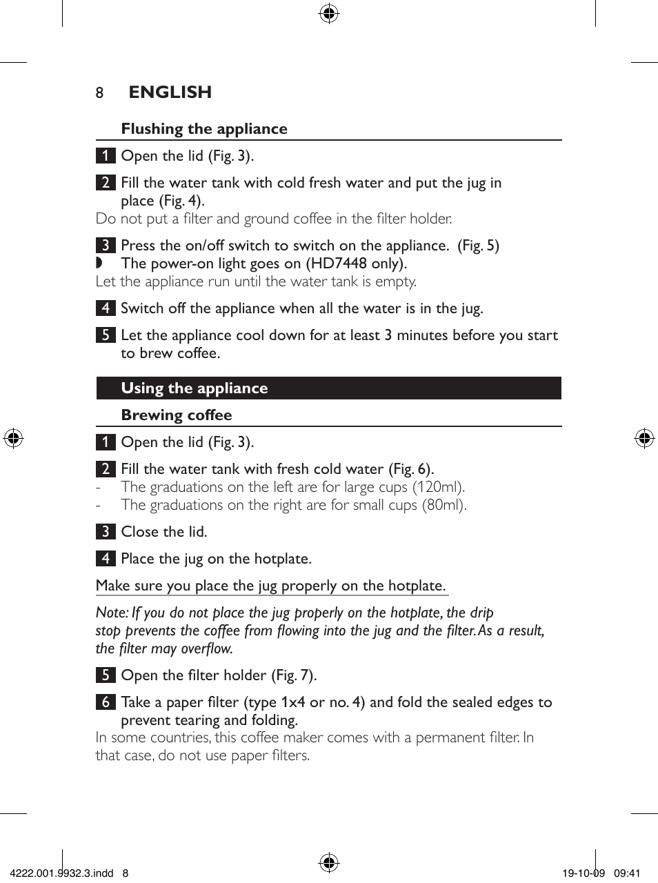 Philips Daily Collection Cafetera User Manual | Page 8 / 148